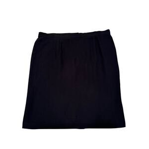 August Max Women Ppus Size Black Pencil Skirt Lined Button Zip Closure Sz 18w